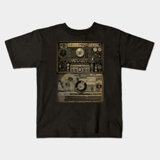 Vintage  Setup Audio HiFi Sound System MixedBlack white Kids T-Shirt